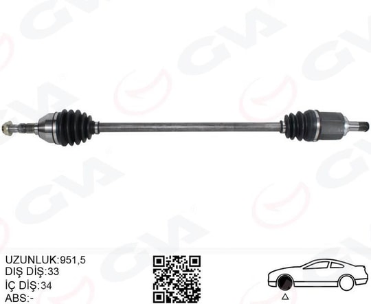 GVAKomple Aks Ön Sağ Opel Astra J 1.4 T-1.6İ A-T 09-16GVA 4491218