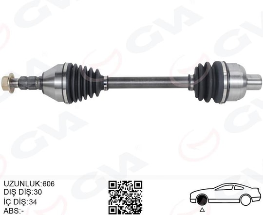 GVAKomple Aks Ön Sağ Opel Insıgnıa 1.6 T A16let M-T 08-GVA 4491216