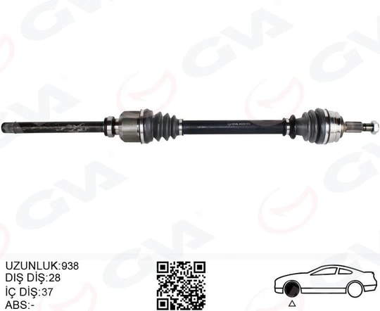 GVAKomple Aks Ön Sağ Psa 3008 1.6 Bluehdı A-T 16-GVA 4443316