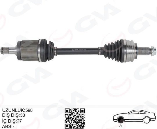 GVAKomple Aks Ön Sol Bmw X3 E83 04 11 598MmGVA 4499181