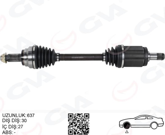 GVAKomple Aks Ön Sol Bmw X5 E70 X6 E71 E72 637MmGVA 4499186