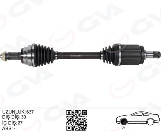 GVAKomple Aks Ön Sol Bmw X5 E70 X6 E71 E72 637MmGVA 4499186