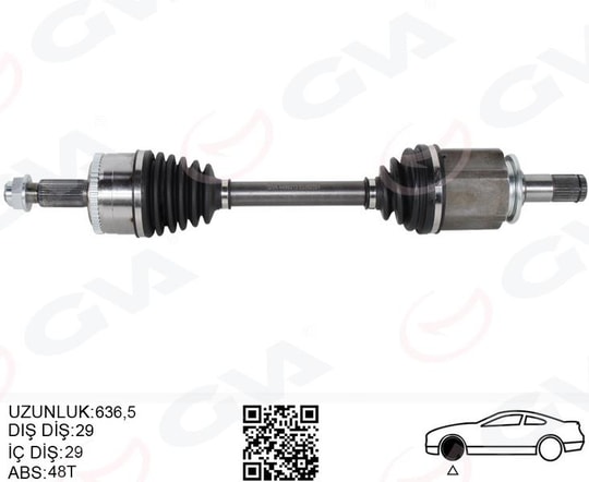 GVAKomple Aks Ön Sol Dıscovery 3 L319 Dıscovery 4 L319 R.R Sport I L320 636.5MmGVA 4499213
