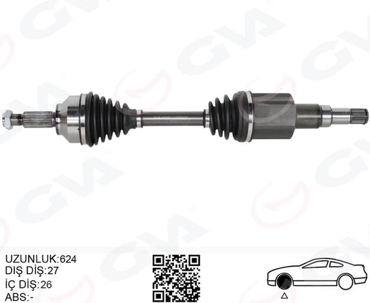 GVAKomple Aks Ön Sol Jaguar X-Type I X400 2.2 D 624MmGVA 4499211