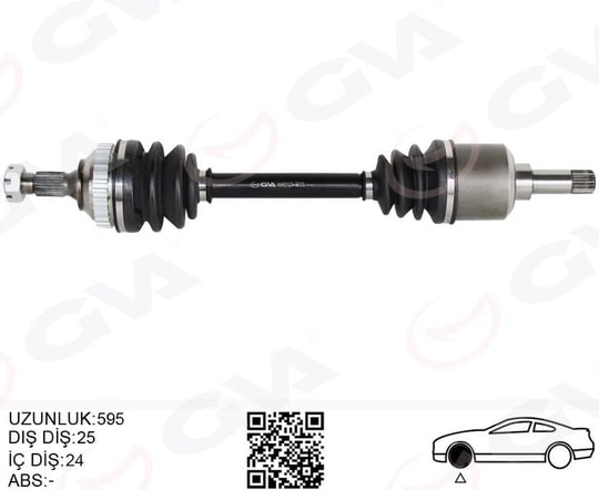 GVAKomple Aks Ön Sol Psa Partner 5.5F 2.0 Hdı Abslı 96-08GVA 4445123