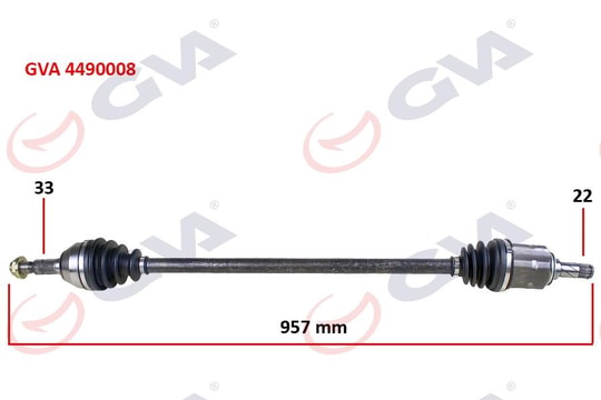GVAKomple Aks Sağ Astra H-Zafıra B 1.4-1.6 04-09 957MmGVA 4490008