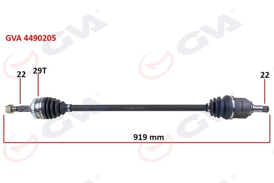 GVAKomple Aks Sağ Corsa B 1.6 93-00 Abs Li 29 Diş 919MmGVA 4490205