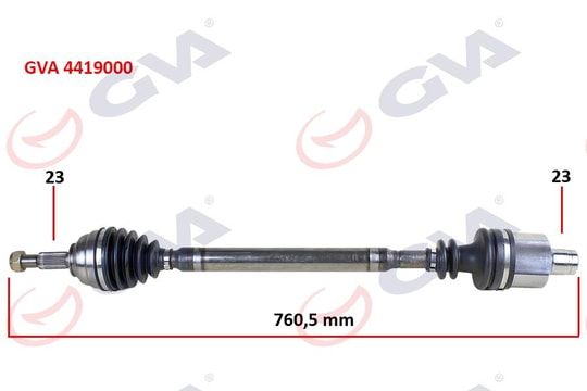 GVAKomple Aks Sağ Dacıa Logan-Sandero 1.5 Dci 04-12 760MmGVA 4419000