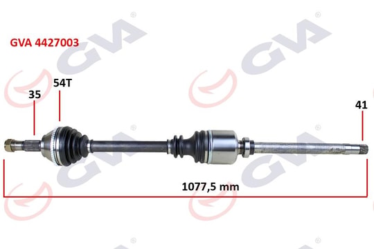 GVAKomple Aks Sağ Ducato-Boxer-Jumper 2.5 D 94-02 18Q Abs Li 54Diş 1085MmGVA 4427003