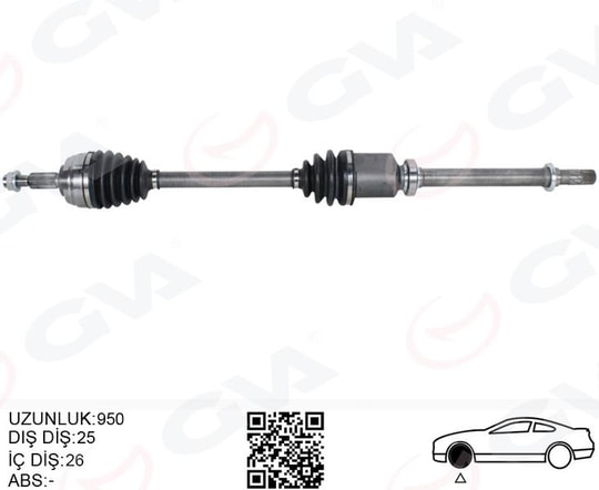 GVAKomple Aks Sağ Duster 10- 1.5 Dcı 1.6 16V 5 İleri 6 İleriGVA 4419024