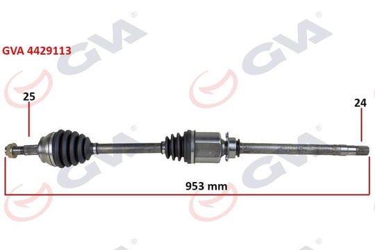 GVAKomple Aks Sağ Fıorıno 1.3 Mtj 07-13 953Mm Aks Lale LiGVA 4429113