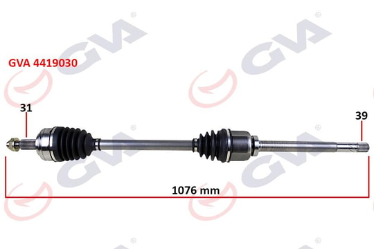 GVAKomple Aks Sağ Master 3-Movano 2.3 Dci 6 Vites 10- 1076MmGVA 4419030