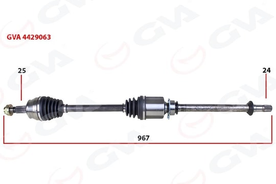 GVAKomple Aks Sağ Milli Doblo 1.3 Multıjet 10 967MmGVA 4429063