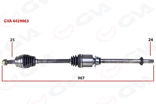 GVAKomple Aks Sağ Milli Doblo 1.3 Multıjet 10 967MmGVA 4429063