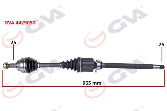 GVAKomple Aks Sağ Milli Doblo 1.6 Mjt At/Mt 10- 965.5MmGVA 4429050