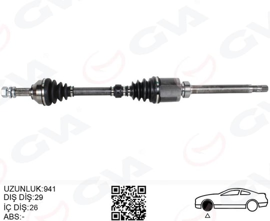 GVAKomple Aks Sağ Nıssan Qashqaı 1.5L K9k J10 06-13 Manuel VitesGVA 4499910