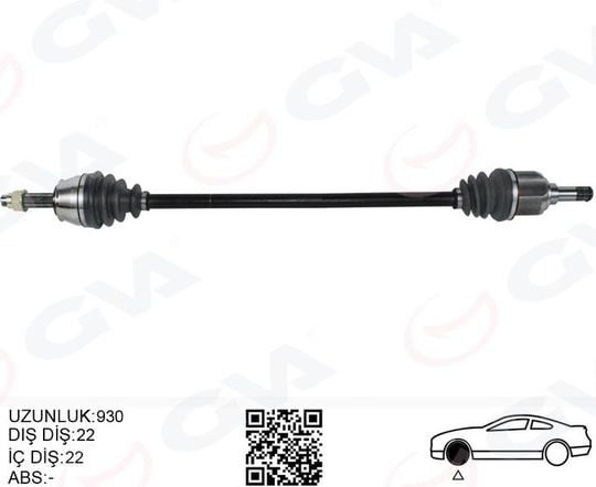 GVAKomple Aks Sag On Fıat Doblo 119.223 1.4 01-10GVA 4427032