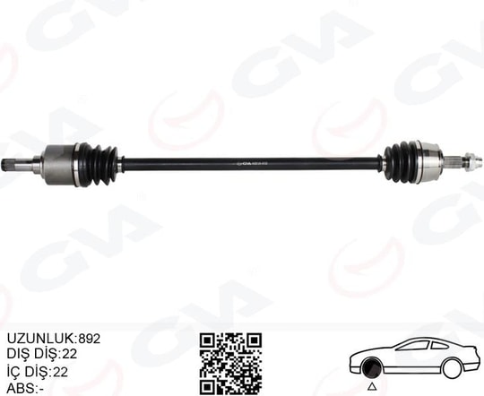 GVAKomple Aks Sag On Fıat Grande Punto 199 1.2 Mpı M-T 05-12GVA 4428124