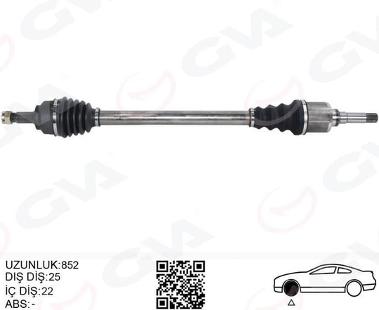GVAKomple Aks Sag On Psa 207 Wa.Wc 1.4 Hdı M-T 06-12GVA 4443318