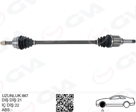 GVAKomple Aks Sag On Psa 208 1.2 12-GVA 4443322