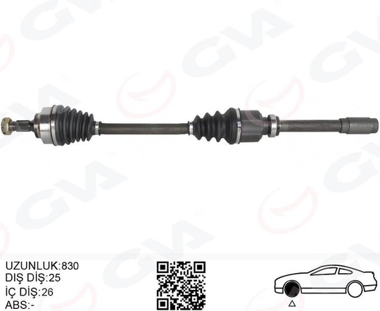 GVAKomple Aks Sag On Psa 307 3A/C 1.6 A-T 00-07GVA 4443320