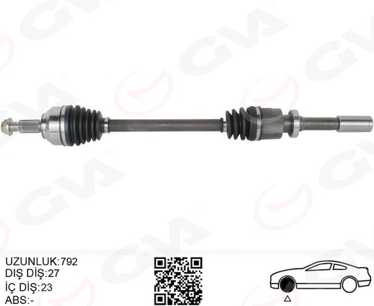 GVAKomple Aks Sag On Renault Laguna Iı Bg0/1 1.6İ 16V M-T Jh3 01-07GVA 4419044