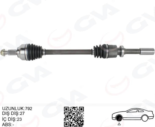 GVAKomple Aks Sag On Renault Laguna Iı Bg0/1 1.6İ 16V M-T Jh3 01-07GVA 4419044