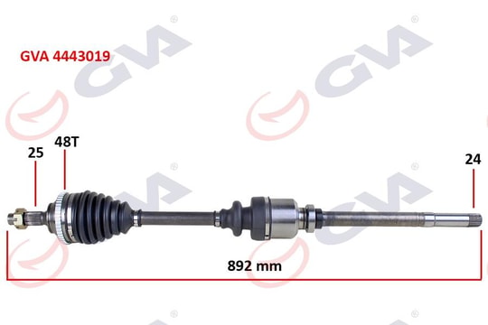 GVAKomple Aks Sağ P206 Gtı 2.0 Hdi Abs Li 891MmGVA 4443019