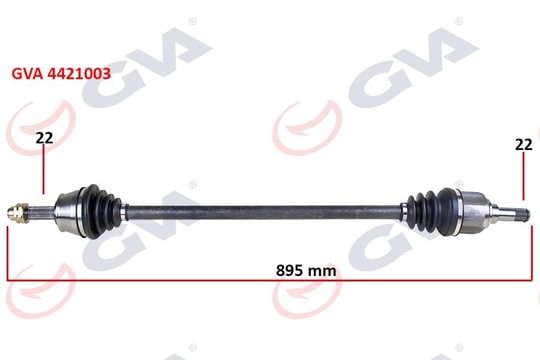 GVAKomple Aks Sağ Palıo 1.2-1.4-1.6 16V Aks Lale Li 895MmGVA 4421003