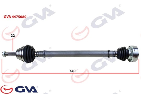 GVAKomple Aks Sağ Polo 1.6 94-99 740MmGVA 4475080
