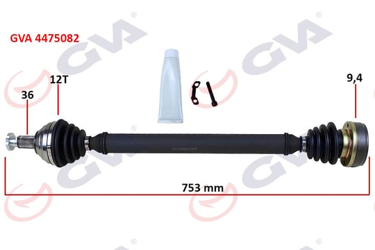GVAKomple Aks Sağ Polo-Ibıza-Fabıa 1.4 16V 01-12 753MmGVA 4475082