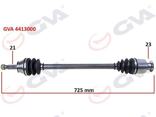 GVAKomple Aks Sağ Renault 9/11 1.4 725Mm 85-00GVA 4413000
