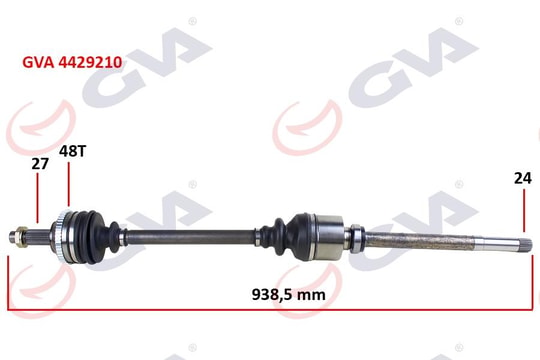 GVAKomple Aks Sağ Scudo-Expert-Jumpy 1.9D 96-06 Abs Li 48Diş 938MmGVA 4429210