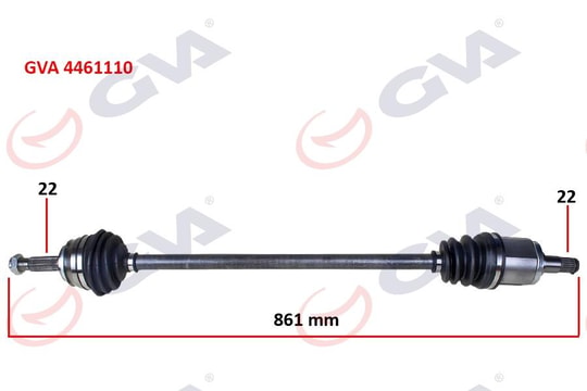 GVAKomple Aks Sağ Skoda Favorıt 1.3 89-94 865MmGVA 4461110