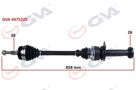 GVAKomple Aks Sağ Transporter T5 1.9 Tdi 03-11 858Mm Axb-AxcGVA 4475220