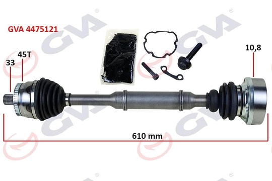 GVAKomple Aks Sol Abs Li A4-Passat 1.8T 96-01 45 Diş 610MmGVA 4475121