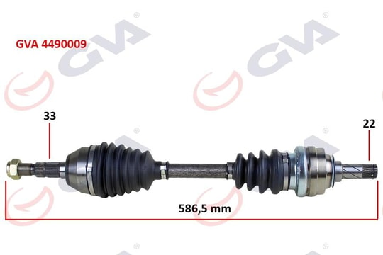 GVAKomple Aks Sol Astra H-Zafıra B 1.4-1.6 04-09 586.5MmGVA 4490009