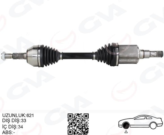 GVAKomple Aks Sol Chevrolet Cruze 1.6 10-17 621MmGVA 4499131