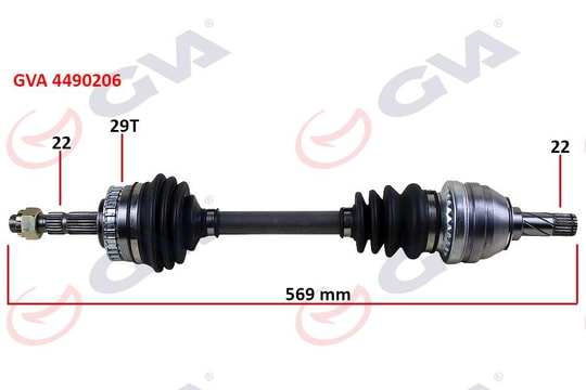 GVAKomple Aks Sol Corsa B 1.6 93-00 Abs Li 29 Diş 569MmGVA 4490206