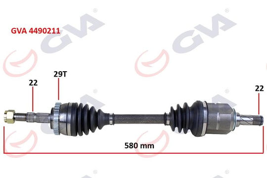 GVAKomple Aks Sol Corsa C-Combo 1.2-1.4 16V 1.3 Cdtı-1.7Dtı 00-06 29 Diş Abs Li 580MmGVA 4490211