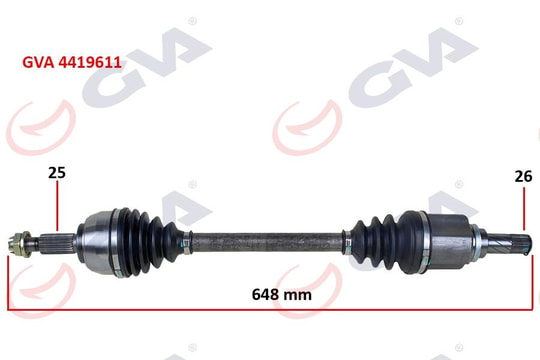 GVAKomple Aks Sol Dacıa Dokker 1.5 Dcı 12- 648MmGVA 4419611