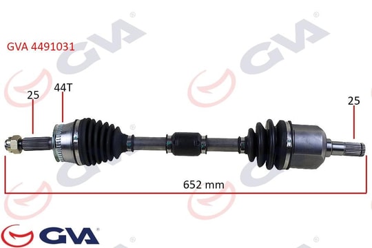GVAKomple Aks Sol Hyundaı Elantra 1.6L G4ed Benzinli 16V Otomatik Vites 01-06 Abs Li 25X25 - Abs 44 Diş Komple Boy 654MmGVA 4491031