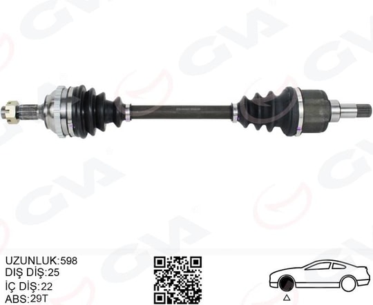 GVAKomple Aks Sol On Peugeot 306 7B.N3.N5 1.6İ M-T Abslı 29 Dıs 93-02GVA 4443325