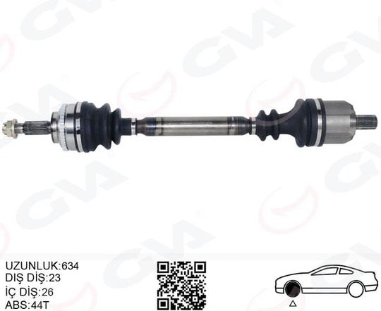 GVAKomple Aks Sol On Renault Megane I Ba0/1 1.6İ 16V A-T Abslı 96-03GVA 4411439