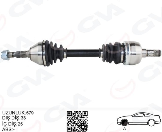 GVAKomple Aks Sol Opel Astra H 1.9 Dtl 04-14 -Zafıra B 05-15 579MmGVA 4490013