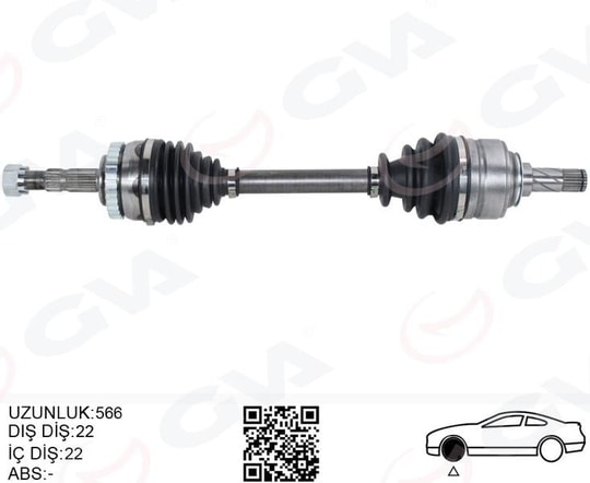 GVAKomple Aks Sol Opel Corsa C 1.2 01-06 29Diş 566MmGVA 4490216