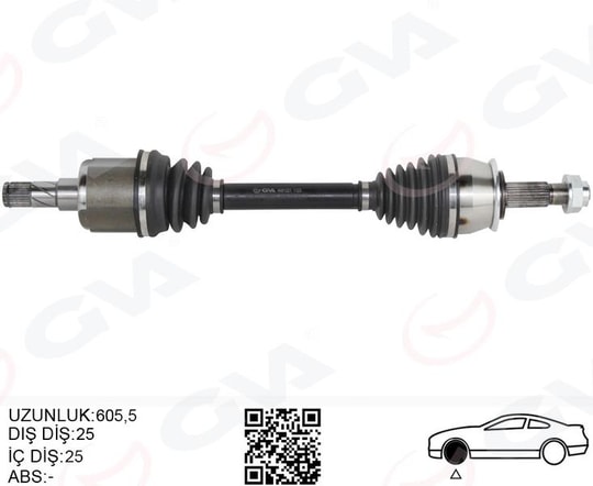 GVAKomple Aks Sol Opel Mokka 12 1.4 Net 1.6 Cdtı Dtn-Dtu-Dth Chevrolet Trax 1.4-1.6 12 Manuel Vites 25 DişGVA 4491221