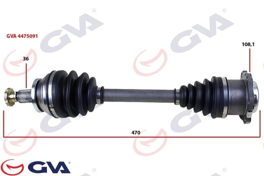 GVAKomple Aks Sol Polo V 9N 1.4 Tdı 01-12 470Mm Man.GVA 4475091