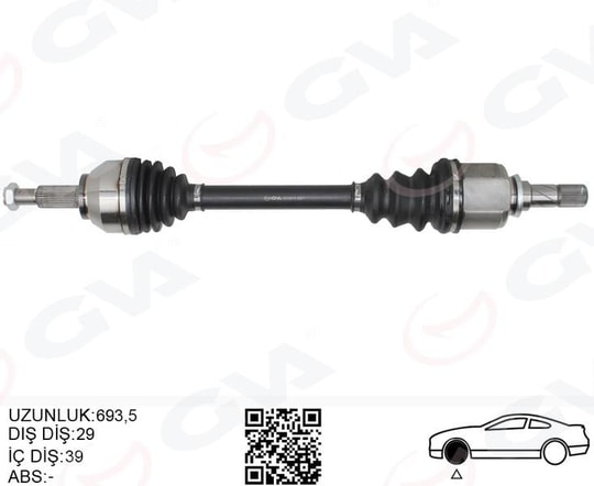 GVAKomple Aks Sol Renault Trafic Iıı 1.6 Dci 14- 693MmGVA 4419014
