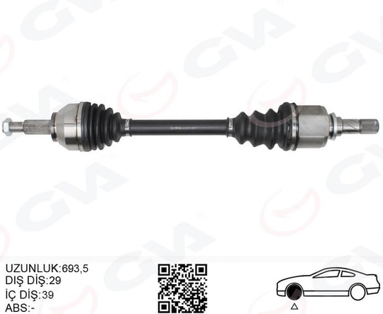 GVAKomple Aks Sol Renault Trafic Iıı 1.6 Dci 14- 693MmGVA 4419014
